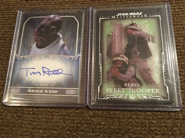 Star wars Masterwork Admiral Akbar Tim Rose Auto and: Star wars Masterwork Admiral Akbar Tim Rose Auto and Rebel Fleet Trooper SP /50