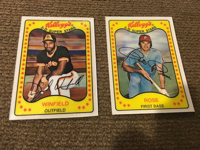 Pete Rose and Dave Winfield Kelloggâ€™s 3 D Baseball (1 of 2)