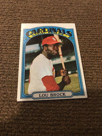 1972 Topps #200 Lou Brock baseball card - St. Louis (1 of 2)