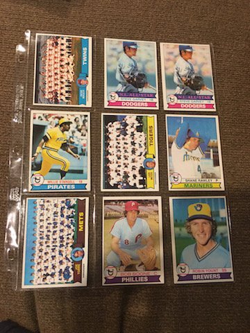 1979 Topps Baseball card Lot with Robin Yount Garvey (1 of 2)