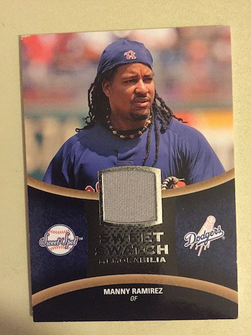 Manny Ramirez 2008 UD Sweet Spot Sweet Swatch Jersey: Manny Ramirez 2008 UD Sweet Spot Sweet Swatch Jersey Card