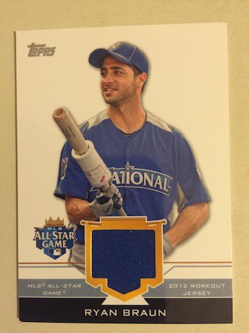 Ryan Braun 2012 Topps Update All Star Jersey Card (1 of 1)