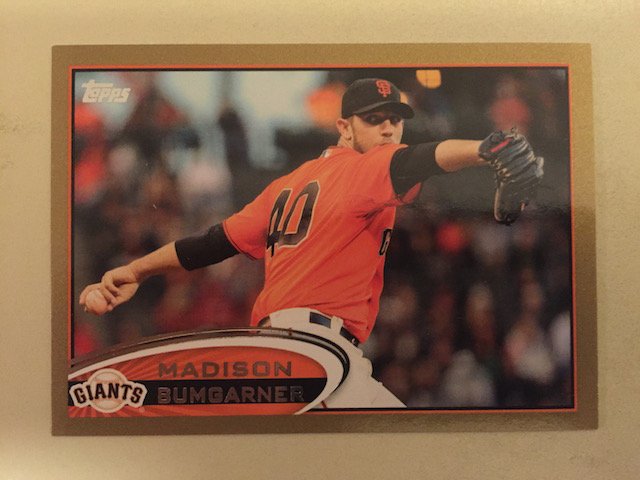 Madison Bumgarner 2012 Topps Gold Parallel #103 (1 of 1)