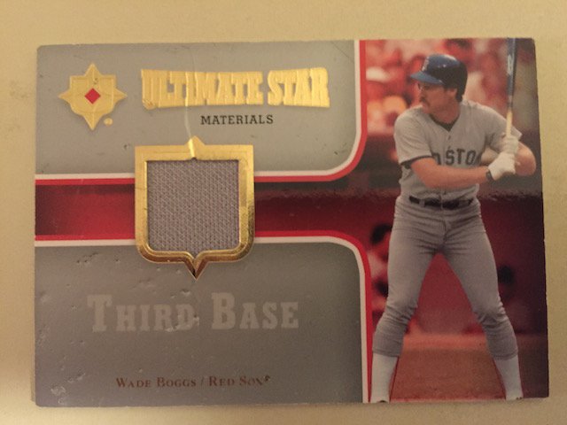 Wade Boggs 2007 UD Ultimate Star Jersey Relic Card: Scratches Indentations & Crease