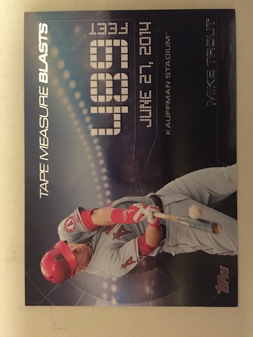 Mike Trout 2015 Topps Tape Measure Blasts Insert (1 of 1)