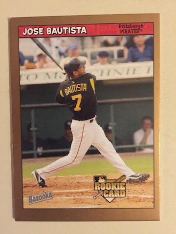 Jose Bautista 2006 Bazooka Gold Rookie Card #217 (1 of 1)