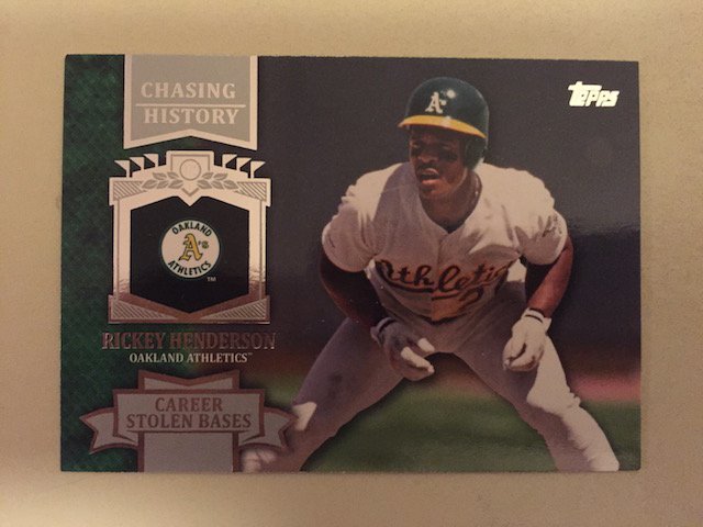 Rickey Henderson 2013 Topps Chasing History Insert (1 of 1)