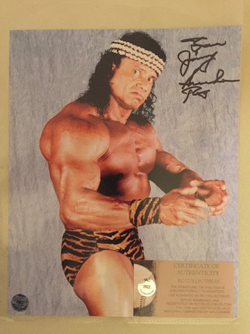 Jimmy "Super Fly" Snuka Autographed Photo with COA: Jimmy "Super Fly" Snuka Autographed Photo with COA