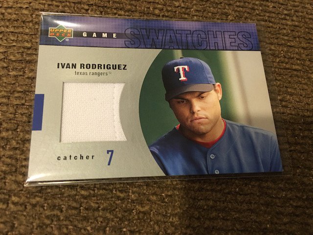 Ivan Rodriguez 2002 Upper Deck Game Swatches Patch: Ivan Rodriguez 2002 Upper Deck Game Swatches Patch