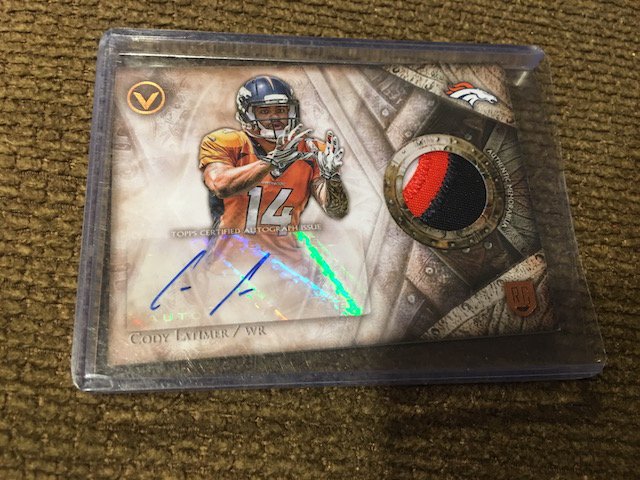 Cody Latimer 2014 Topps Valor triple Patch Auto: Cody Latimer 2014 Topps Valor triple Patch Auto