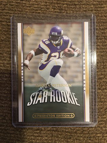 Adrian Peterson Upper Deck 2007 Upper Deck RC #279 Gold: Adrian Peterson Upper Deck 2007 Upper Deck RC #279 Gold Predictor Edition
