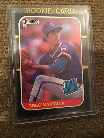 1987 Donruss Greg Maddux Rookie Card #36 Chicago Cubs: 1987 Donruss Greg Maddux Rookie Card #36 Chicago Cubs