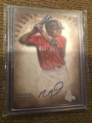 2015 Bowman Inception Prospect Autographs #PAMM Manuel: 2015 Bowman Inception Prospect Autographs #PAMM Manuel Margot Auto