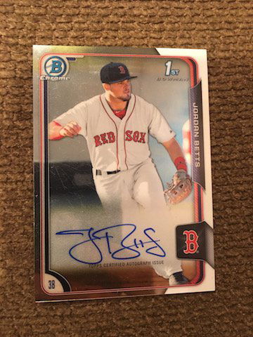 2015 Bowman Chrome Jordan Betts Rc 1st Bowman Auto Red (1 of 2)