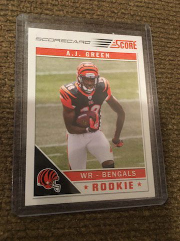 2011 Panini Score #301 AJ Green  Scorecard SP RC (1 of 2)