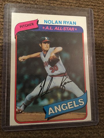 1980 TOPPS NOLAN RYAN #580 7 NO HITTERS HOF RANGERS (1 of 2)