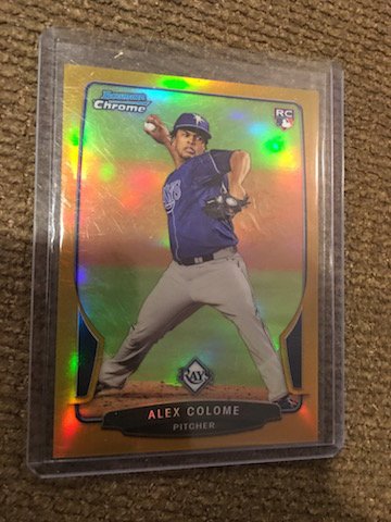 2013 Bowman Chrome Alex Colome RC Gold Refractor #34/50 (1 of 2)