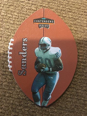 BARRY SANDERS 1999 PLAYOFF CONTENDERS SILVER LEATHER (1 of 2)