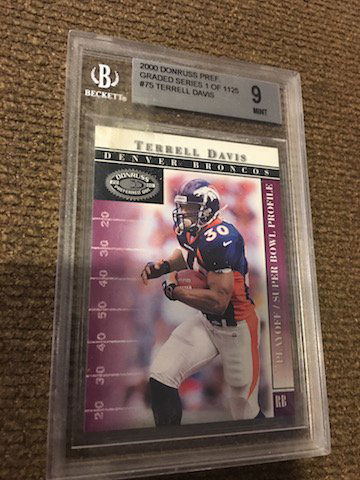TERRELL DAVIS 2000 Donruss Preferred Graded Series (1 of 1)