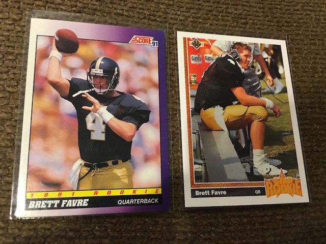 Brett Favre 1991 Score and 1991 Upper Deck RC Lot (1 of 1)