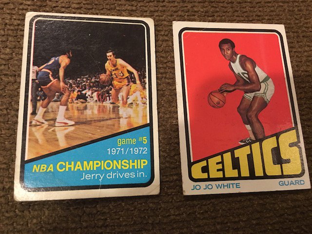1972 Topps #45 Jo Jo White and 1972-73 TOPPS #158 JERRY (1 of 3)