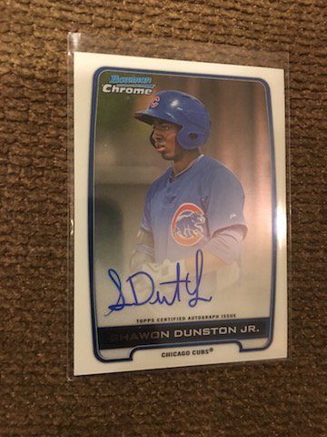 2012 BOWMAN CHROME SHAWON DUNSTON JR ROOKIE AUTO ON (1 of 2)