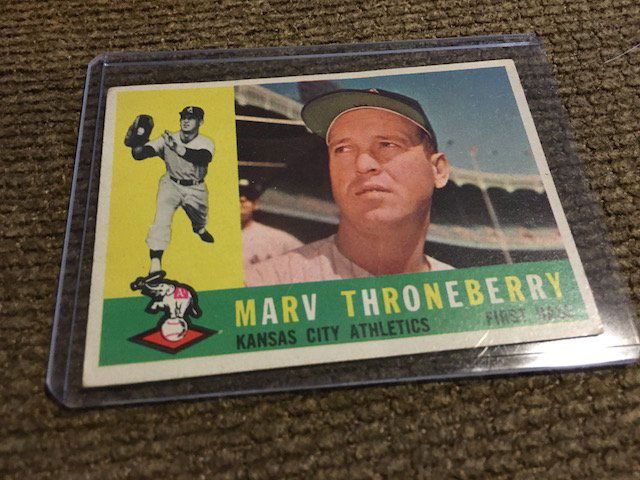 1960 Topps Set Break #436 - Marv Throneberry EX-EXMINT: 1960 Topps Set Break #436 - Marv Throneberry EX-EXMINT