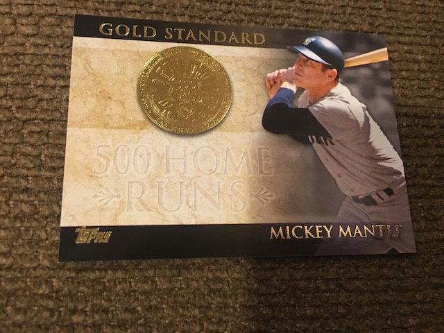 MICKEY MANTLE 2012 TOPPS GOLD STANDARD MINT (1 of 2)