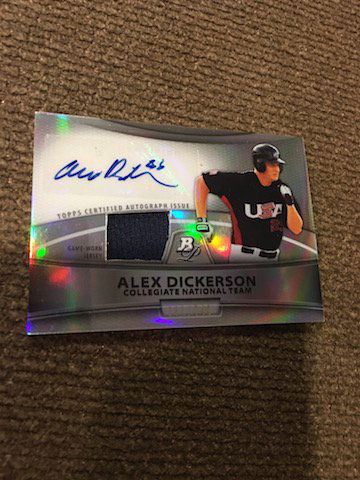 2010 Bowman Platinum Alex Dickerson auto relic jersey (1 of 2)