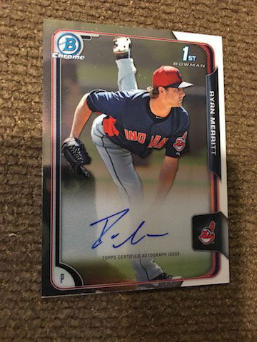 2015 Bowman Chrome Ryan Merritt RC Rookie AUTO Boston (1 of 2)
