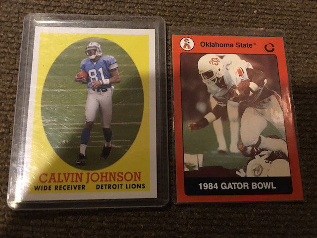 2007 Topps #8 Calvin Johnson RC Insert  Barry Sanders (1 of 2)