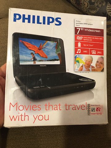 Philips PET741M 7" LCD Portable DVD Player - Black (1 of 3)