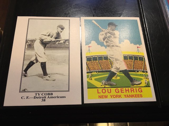 Ty Cobb and Lou Gehrig Topps Insert Lot of 2 Cards (1 of 1)