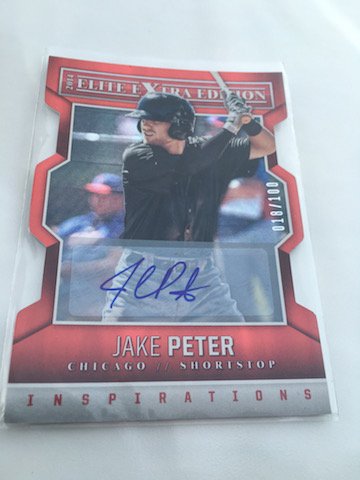Jake Peter 2014 Elite Extra Auto Die Cut # to 100 (1 of 2)