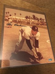 LOU BOUDREAU HOF AUTO (8X10) PHOTO CLEVELAND INDIANS (1 of 2)