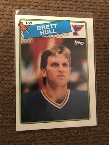 1988-89 Topps #66 Brett Hull DP RC: St. Louis Blues (1 of 2)