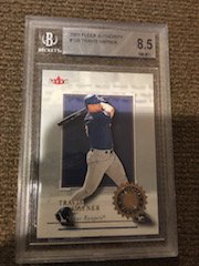 Travis Hafner 2001 Fleer Authority RC Graded BGS 8.5 (1 of 2)