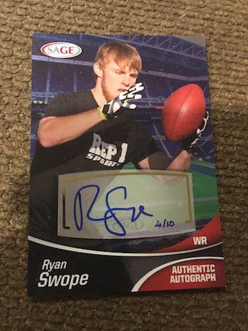 2013 Sage Ryan Swope Sage Auto SP Numbered to 10 (1 of 2)