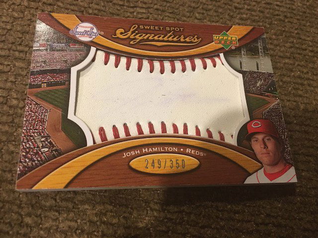 JOSH HAMILTON Rangers 2007 Sweet Spot AUTO on RC ROOKIE (1 of 2)