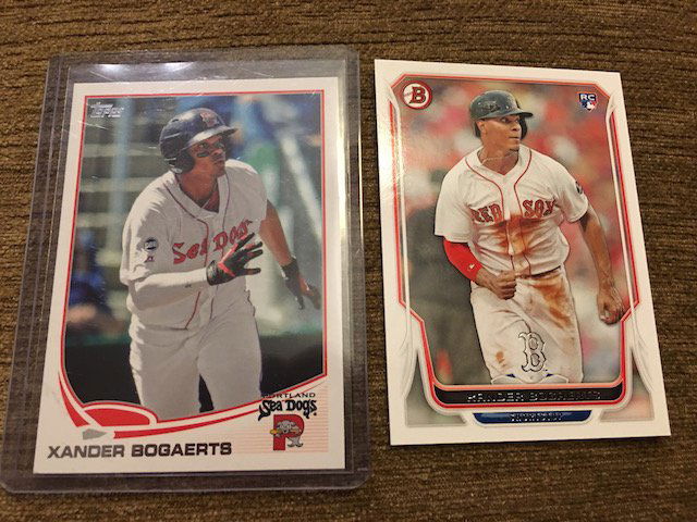 Xander Bogaerts 2013 Pro Debut and 2014 Bowman RC Lot (1 of 2)