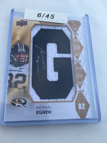 Michael Egnew 2012 Lettermen Patch Auto (1 of 2)