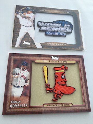 Manny Ramirez Adrian Gonzalez Topps Commemorative Patch (1 of 2)