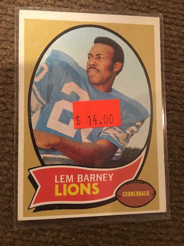 Lem Barney 1970 Topps RC #75 (1 of 2)
