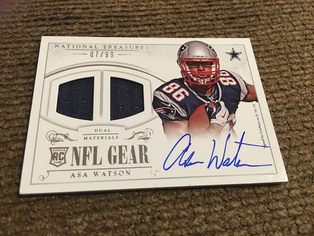 ASA WATSON 2014 NATIONAL TREASURES DUAL AUTO PATCH /99 (1 of 2)