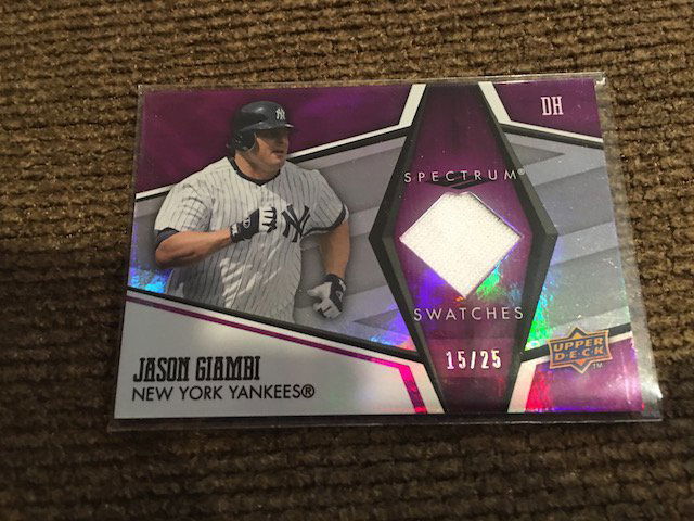 Jason Giambi 2008 Upper Deck Spectrum Purple Swatches (1 of 2)