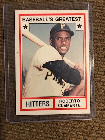 Roberto Clemente 1982 Baseballâ€™s Greats Card: Roberto Clemente 1982 Baseballâ€™s Greats Card