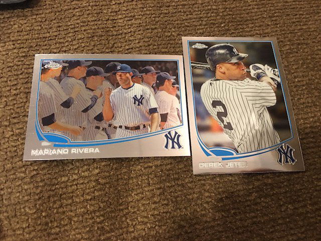 Derek Jeter Mariano Rivera 2013 Topps Chrome lot of 2 (1 of 2)