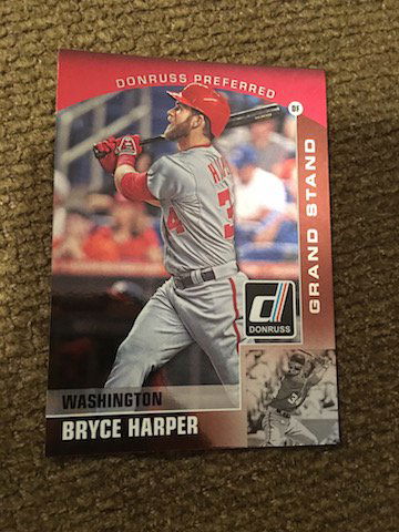 2015 Donruss Preferred Grand Stand Bryce Harper Card (1 of 2)