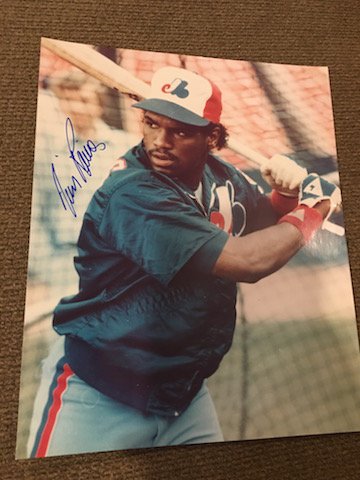 Tim Raines 8x10 Autograph Photo: Tim Raines 8x10 Autograph Photo