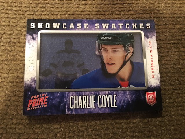 charlie coyle 2013-14 showcase swatches SP Numbered to: charlie coyle 2013-14 showcase swatches SP Numbered to 25